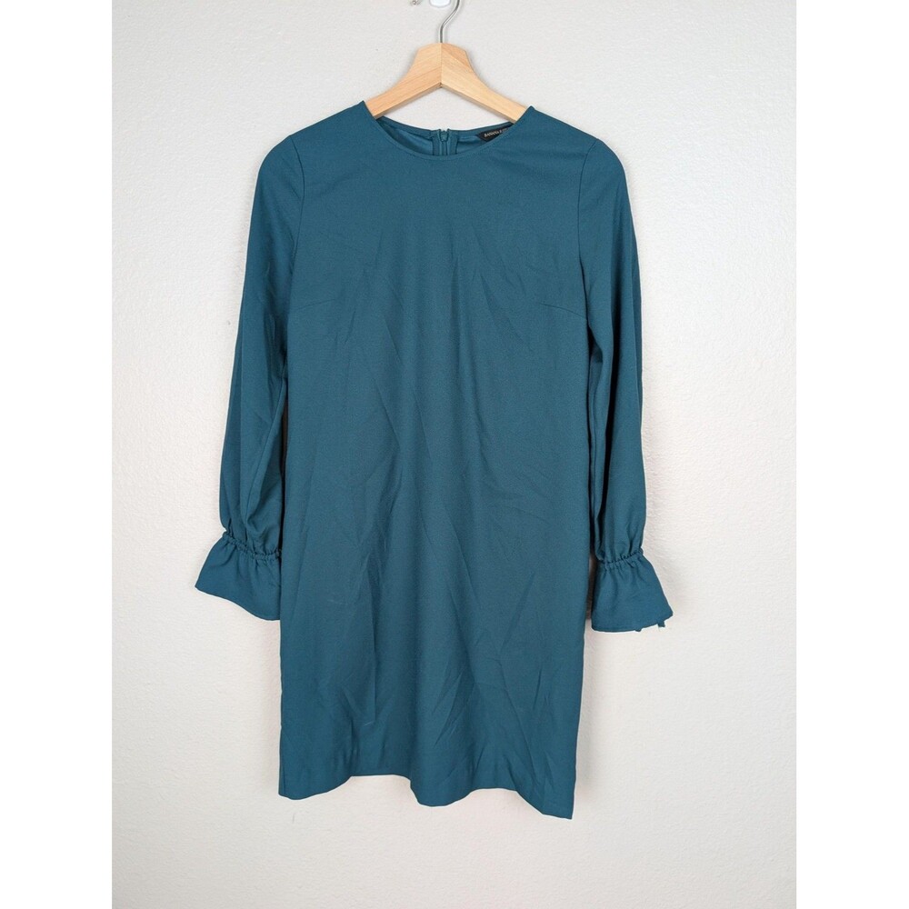 Banana Republic Dress Womens 0 Long Sleeve Ruffle Cuff Sheath‎ Polyester